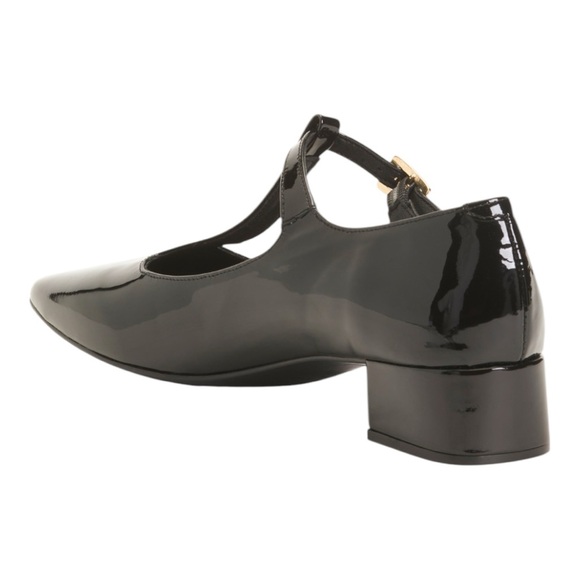BELANG Black Made In Spain Patent Leather Strappy Heeled Mary Janes - Picture 2 of 2